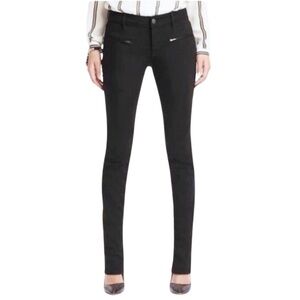 Ann Taylor LOFT Skinny Jeans, Front Silver Zipper Pockets, Side Ankle Zi…